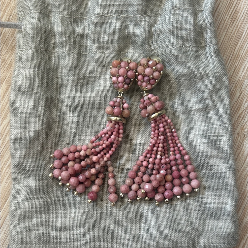 Kendra Scott Cecily Earrings Pink Beaded Tassel